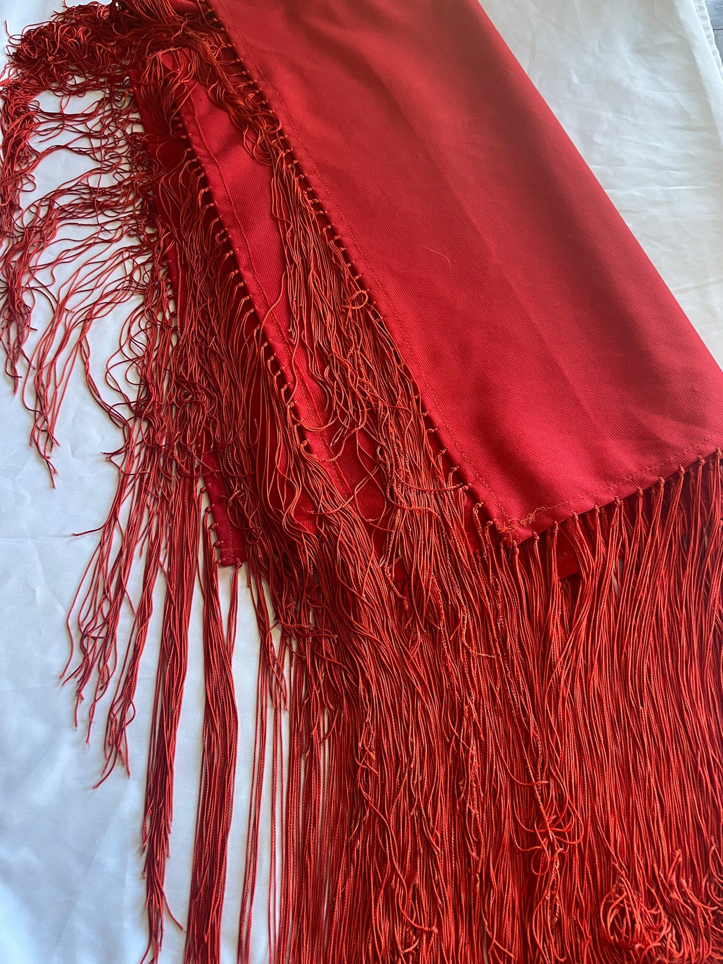 Handcrafted Old Pawn Red Vintage Blanket