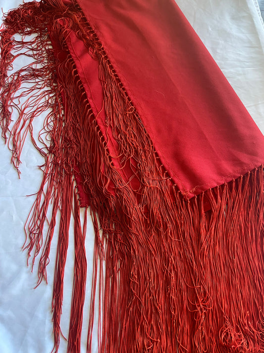 Handcrafted Old Pawn Red Vintage Blanket