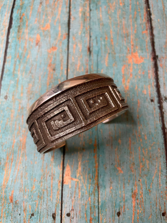 Handcrafted Sterling Silver Bracelet Stamped And Signed