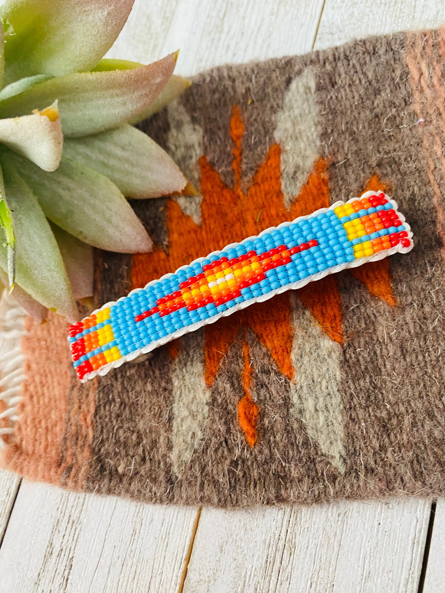 Handcrafted Handmade Beaded Barrette