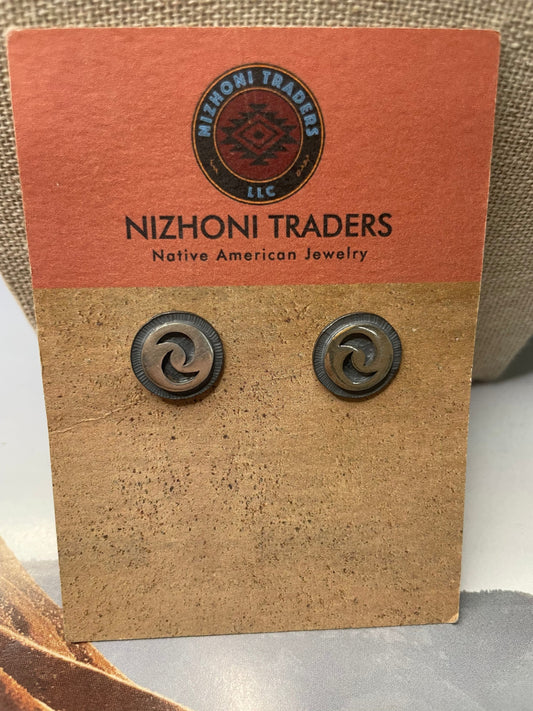 Handcrafted Sterling Silver Stud Earrings