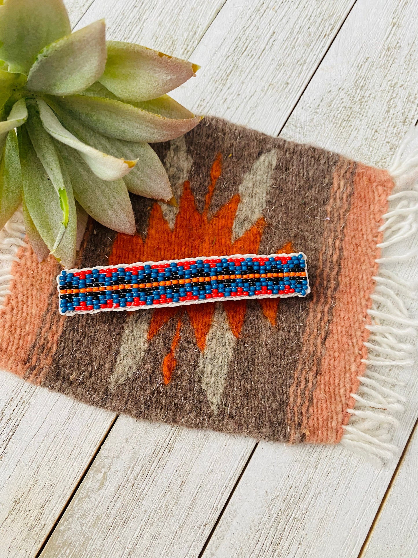 Handcrafted Handmade Beaded Barrette
