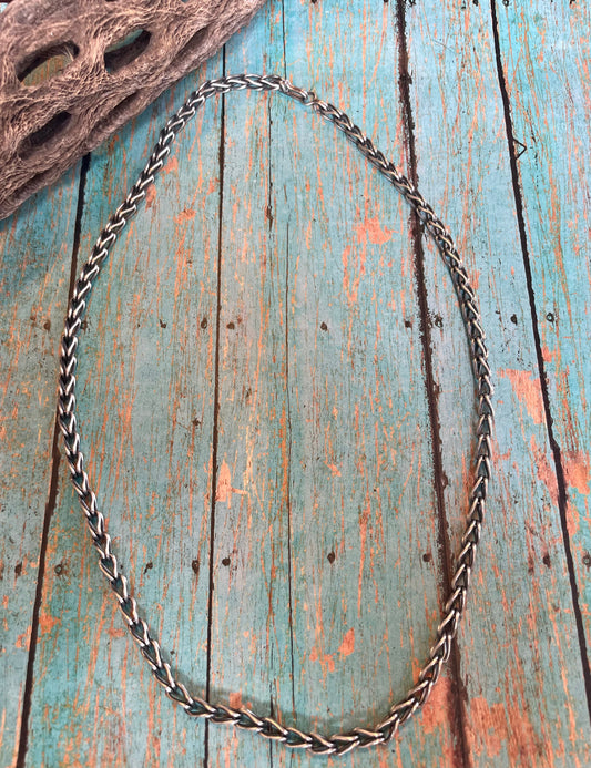 Handmade Handcrafted Sterling Silver Necklace 24 inch