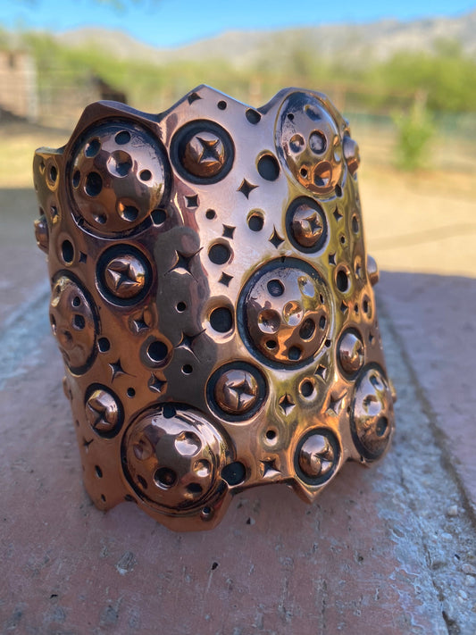 Navajo Copper Cuff Bracelet By Cody Willie Signed & Stamped