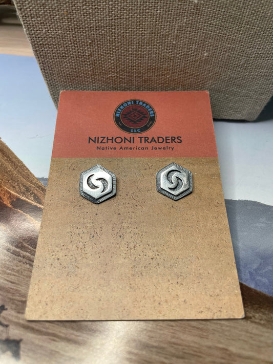 Handcrafted Sterling Silver Stud Earrings