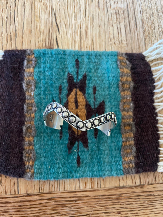 Handcrafted Sterling Silver Arrow Cuff Bracelet Signed