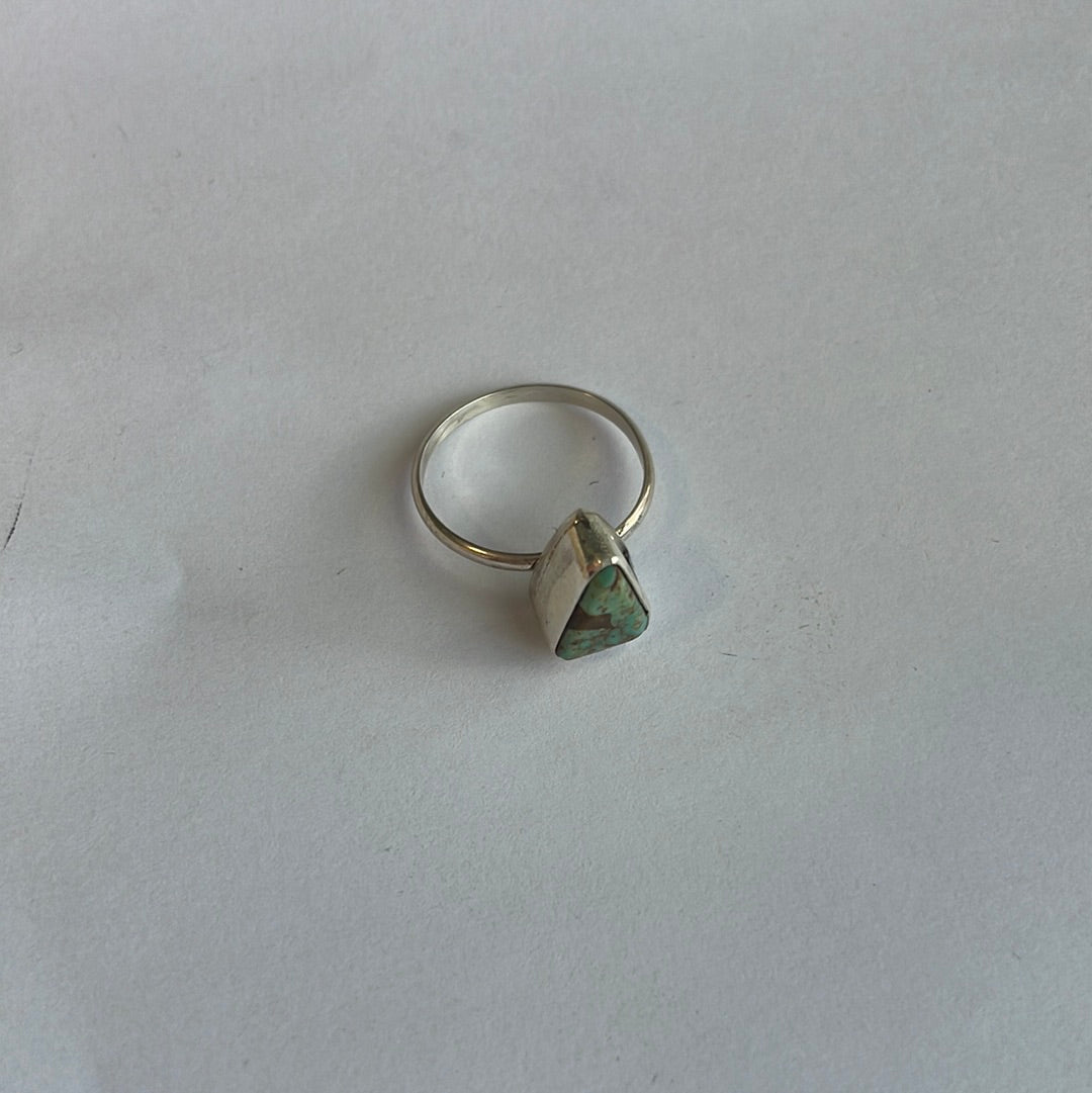 “The High Rise” Handcrafted Royston Turquoise Sterling Silver Ring