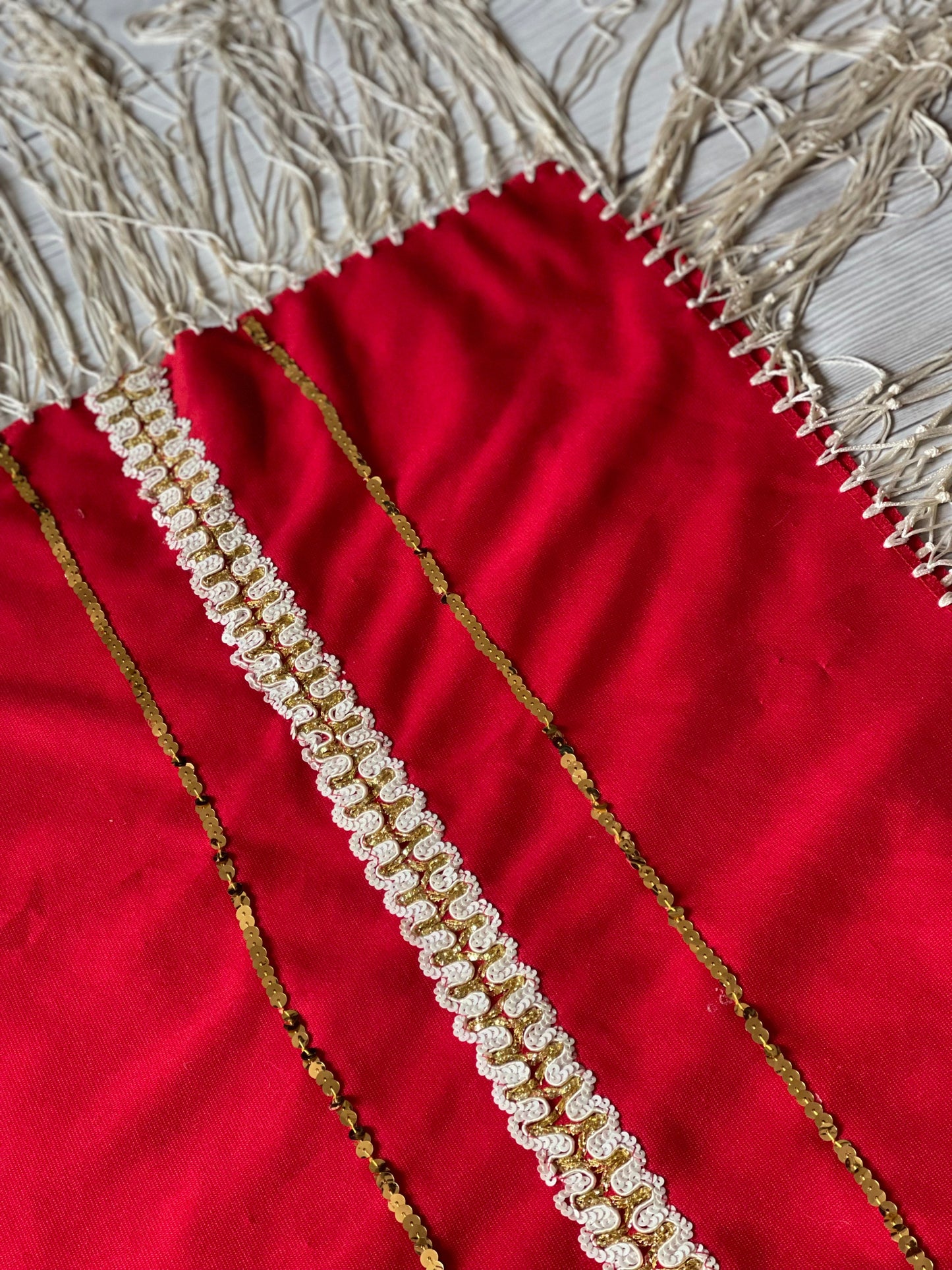 Handcrafted Old Pawn Red Vintage Blanket