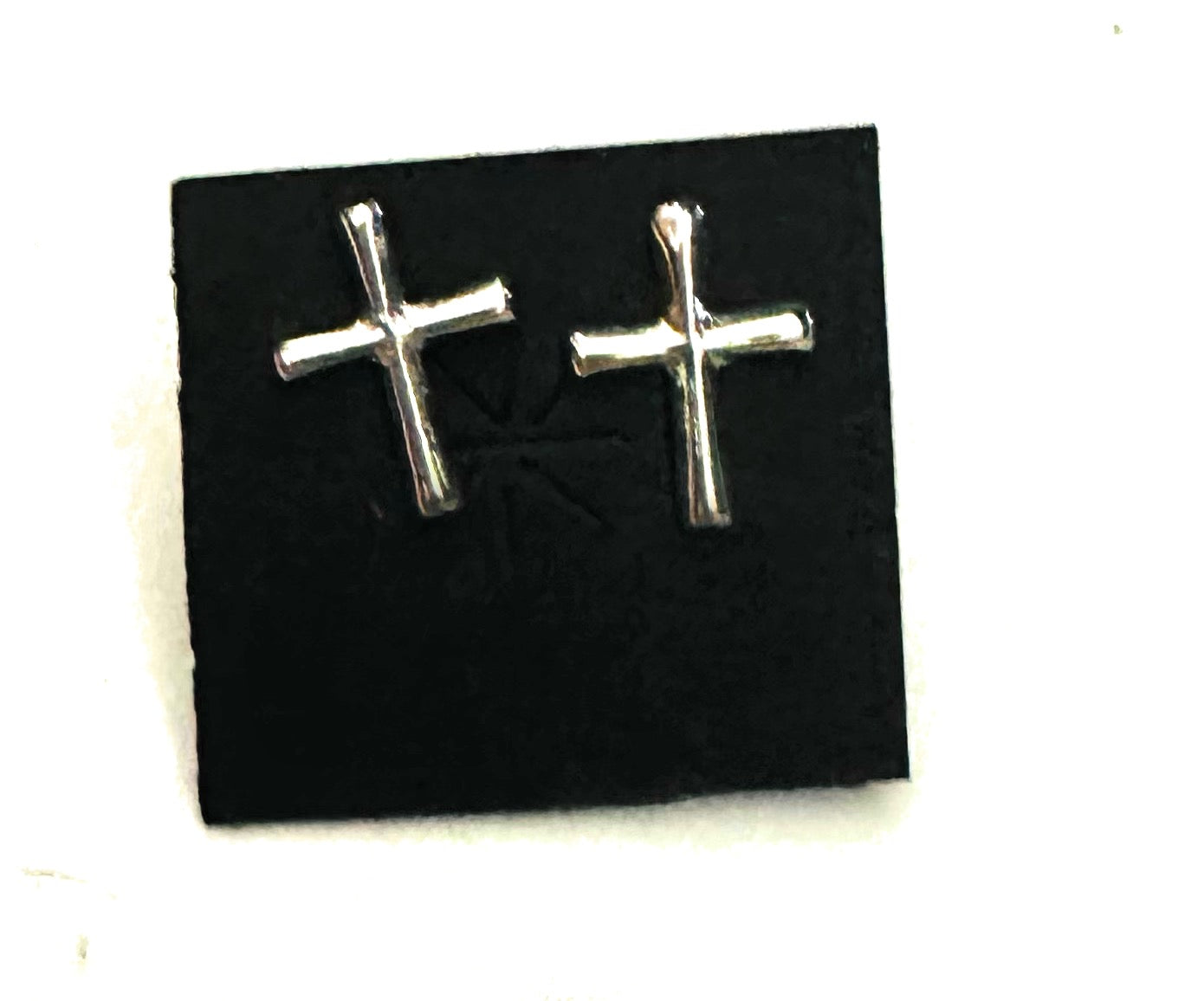 Navajo Sterling Silver Cross Stud Earrings
