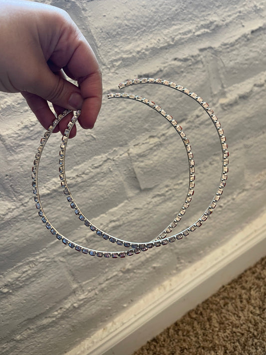 Handcrafted Natural Coral & Sterling Silver 5 inch Needlepoint Hoop Earrings