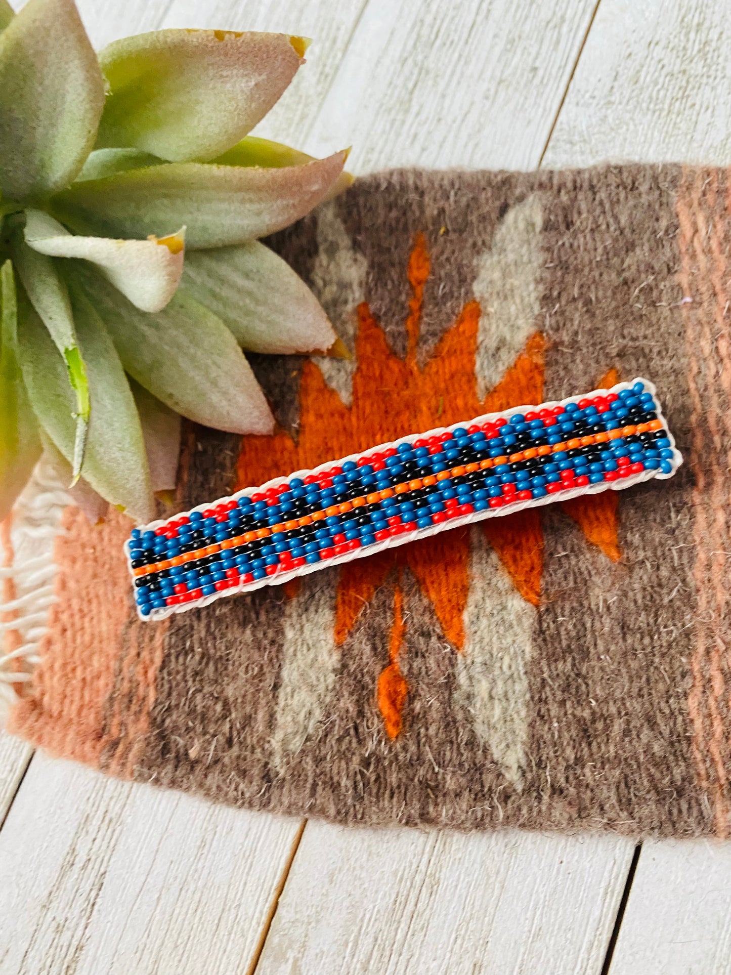 Handcrafted Handmade Beaded Barrette