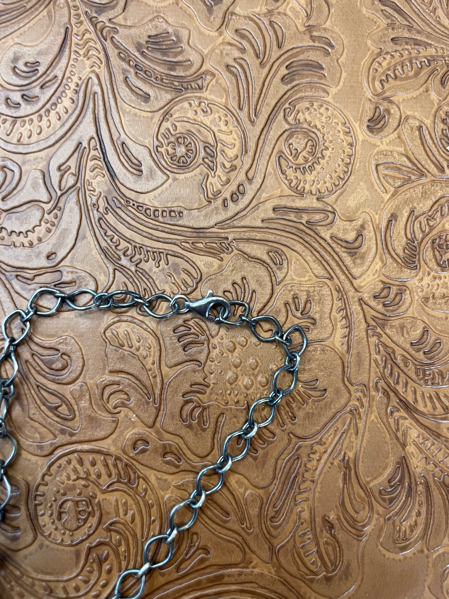Handcrafted Sterling Silver And Turquoise Blossom Necklace Signed