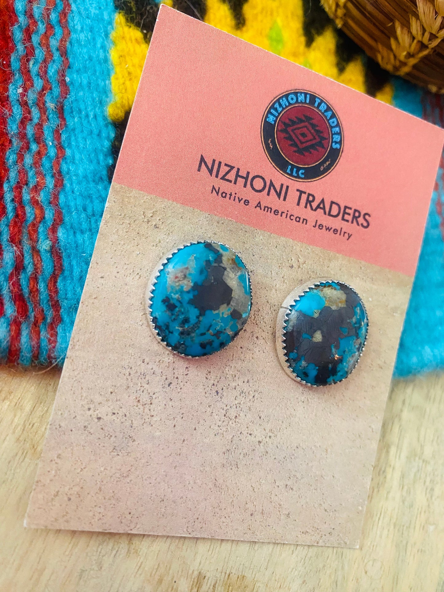 Navajo Turquoise & Sterling Silver Stud Earrings