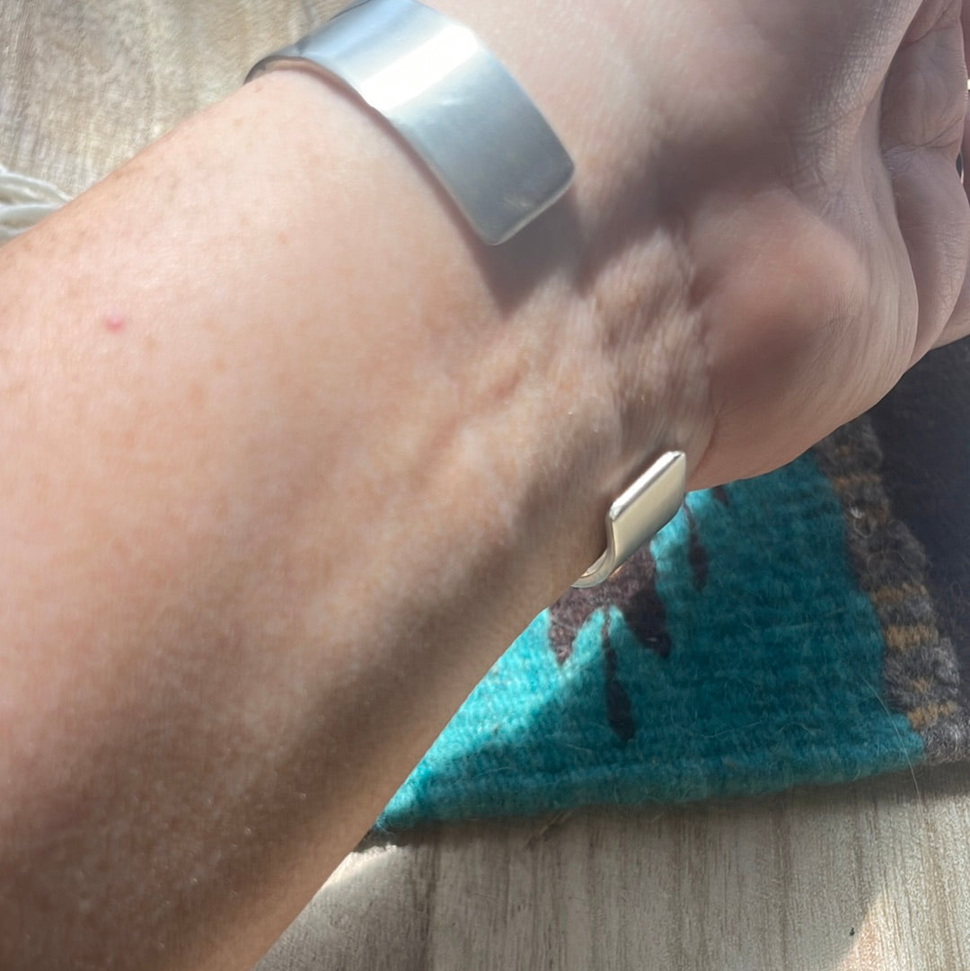 Handcrafted Sterling Silver Bracelet Cuff Handstamped