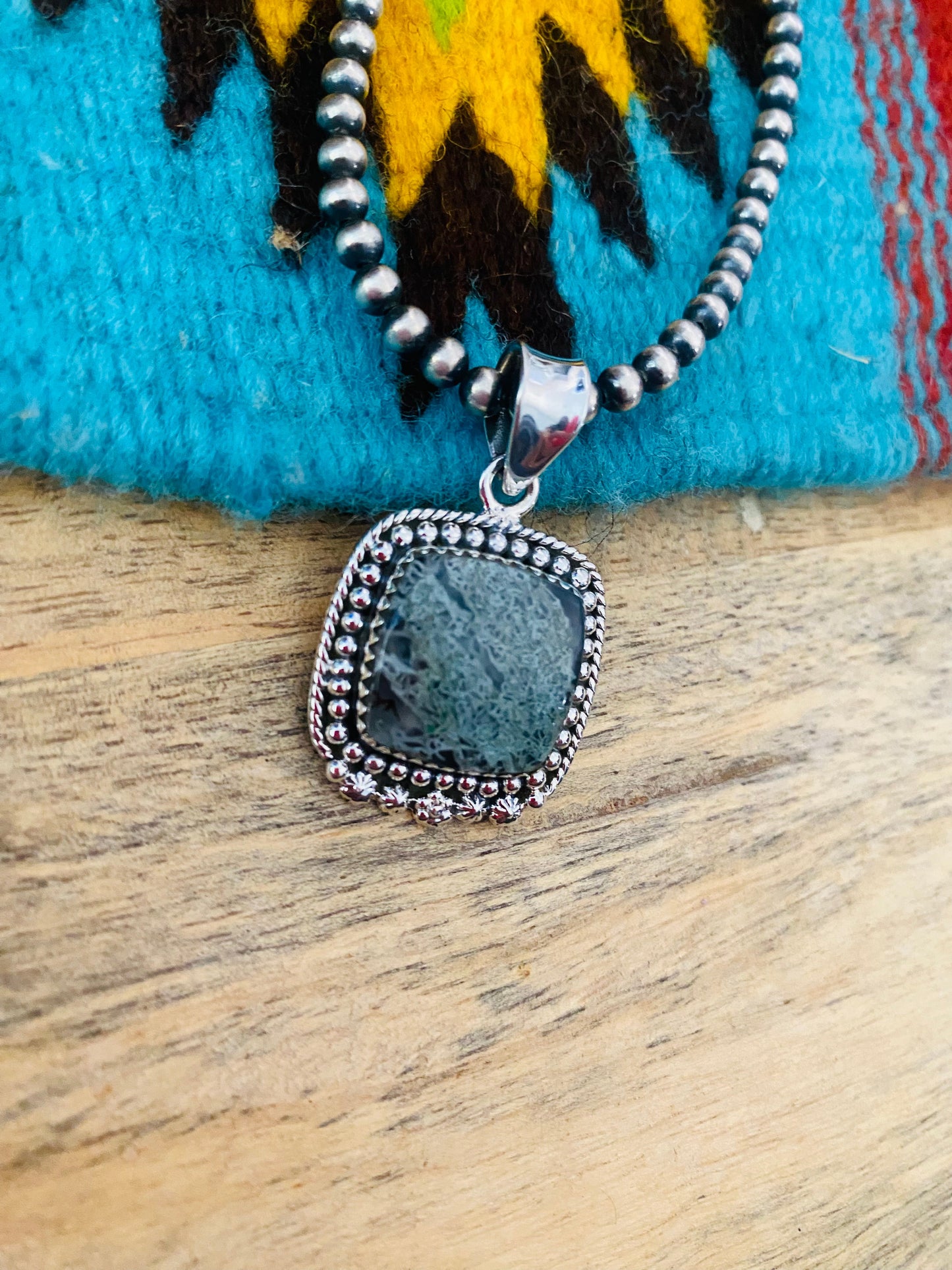 Handmade Sterling Silver & Turquoise Pendant