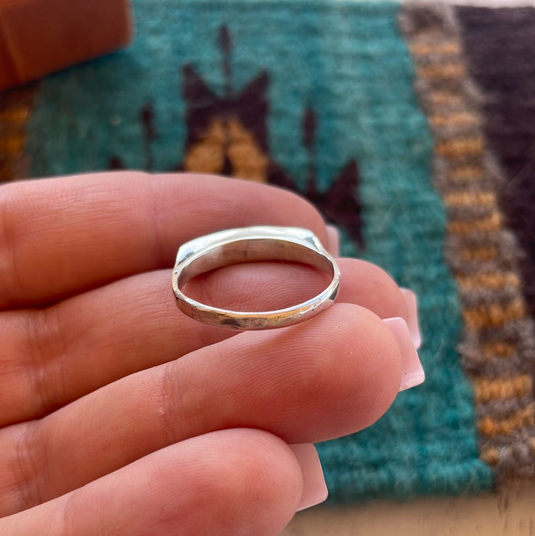Handcrafted Sterling Silver & Turquoise 4 Stone Stacker Ring