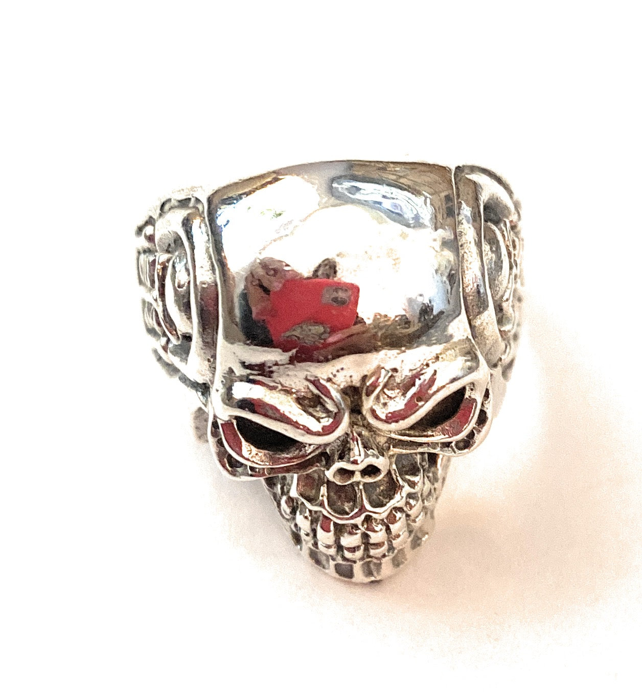 Handmade Sterling Silver Skull Ring Size 11.25