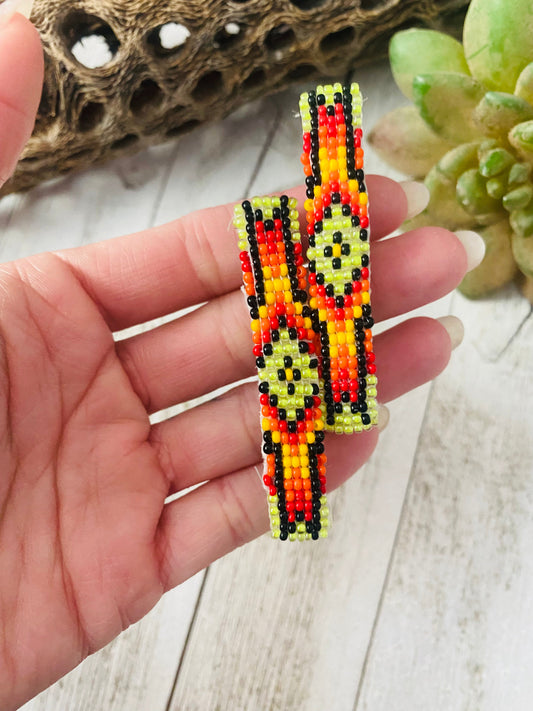 Handcrafted Handmade Beaded Barrette Set