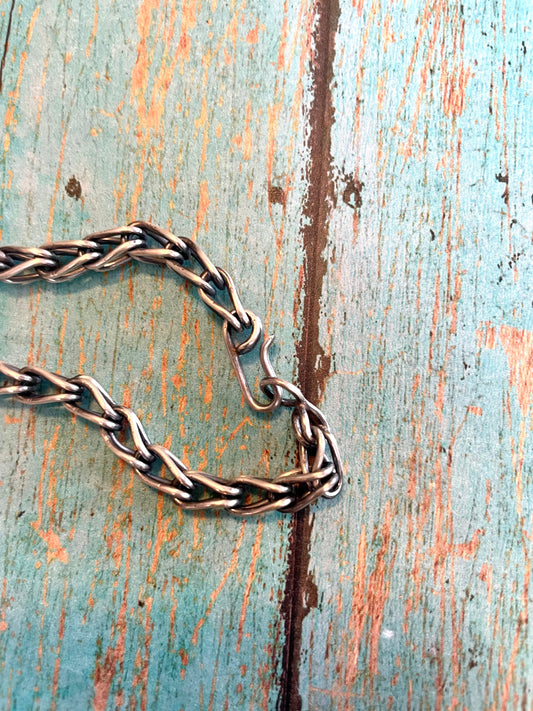 Handmade Handcrafted Sterling Silver Necklace 24 inch