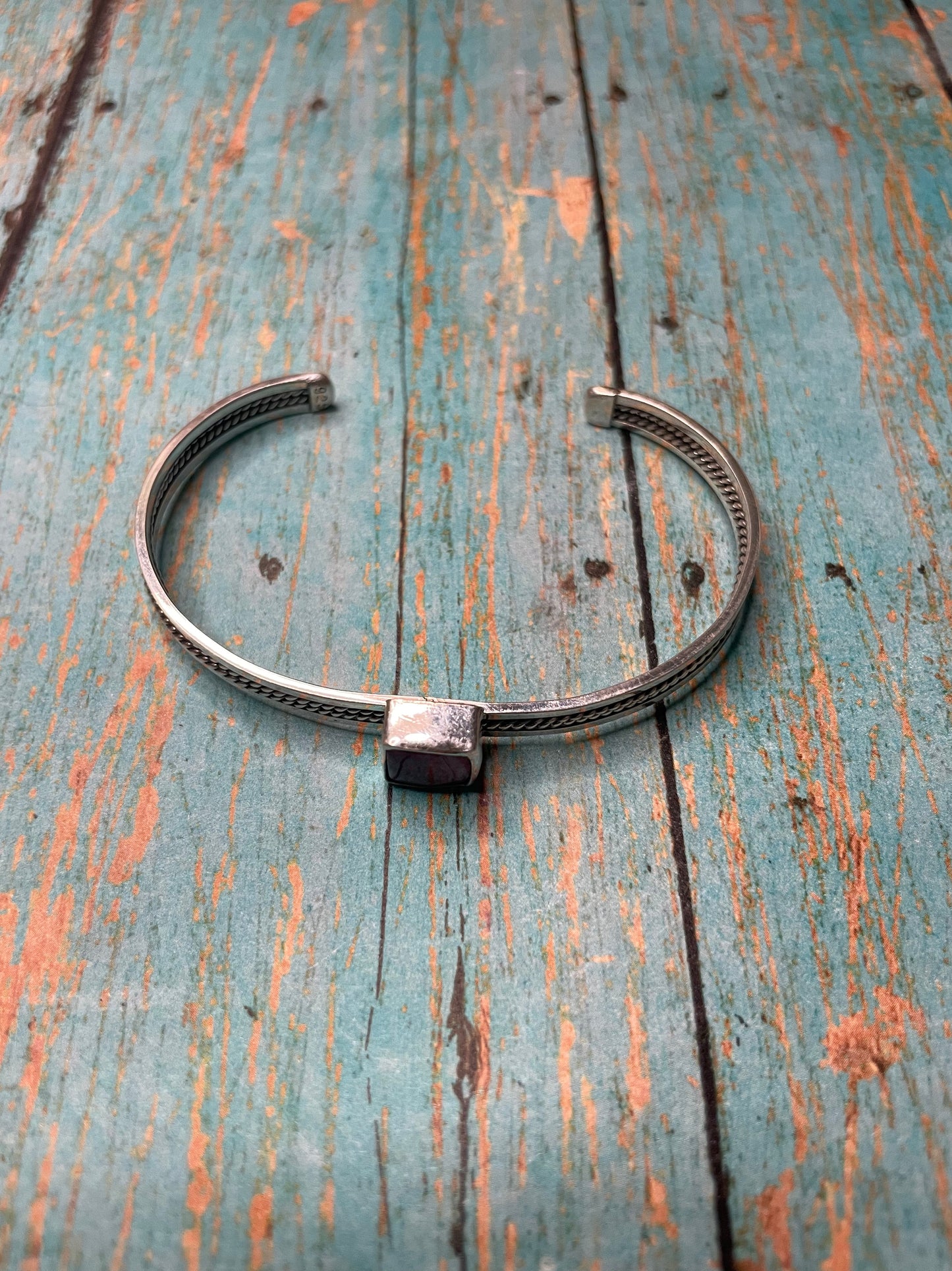 Handcrafted Purple Spiny & Sterling Silver Adjustable Cuff Bracelet