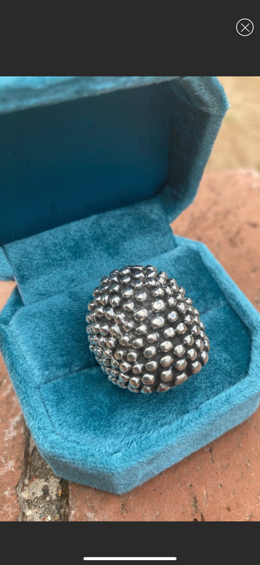 Handcrafted Sterling Silver Ball Dome Ring
