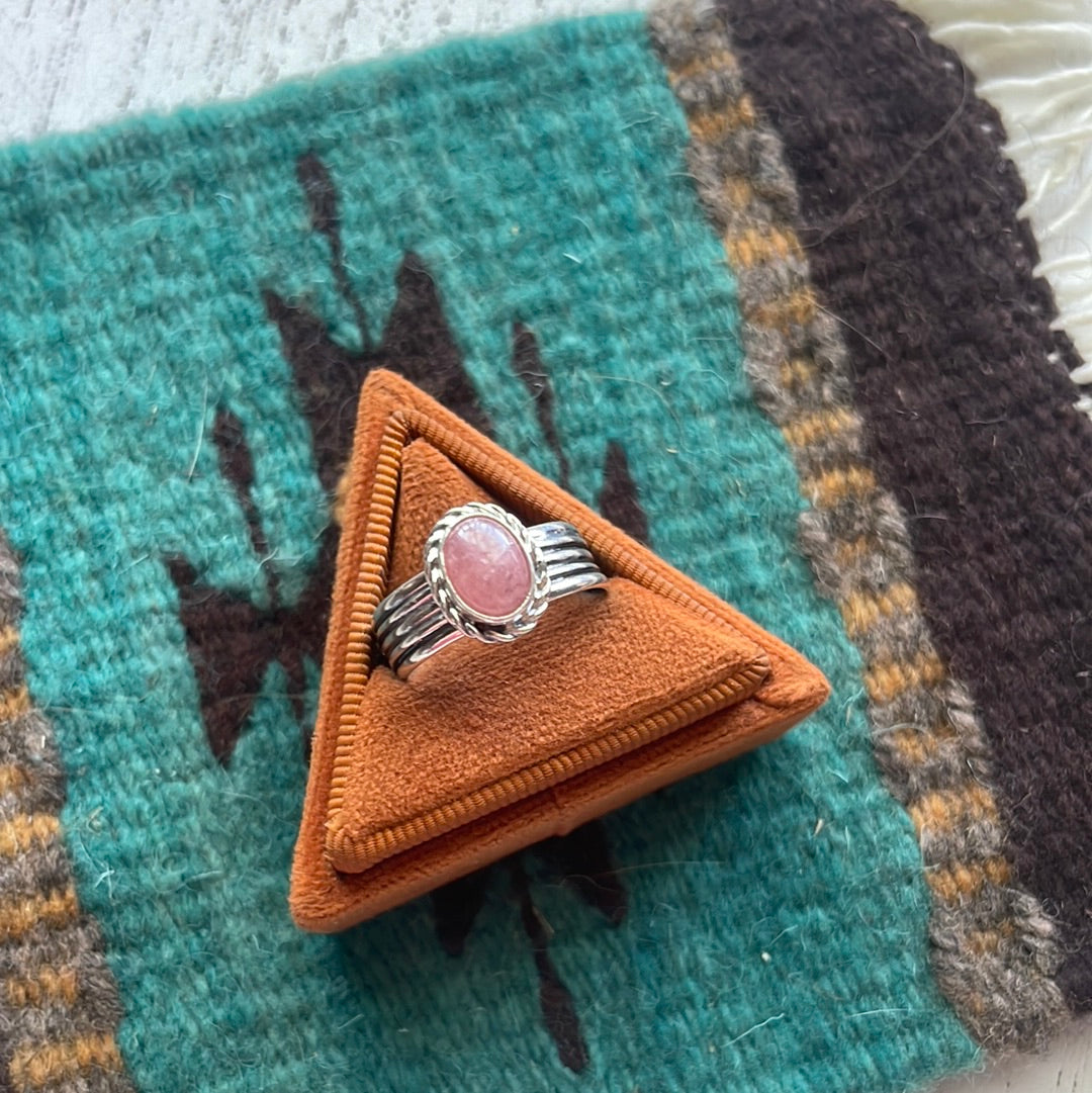 Handcrafted Sterling Silver & Rhodochrosite Single Stone Rings