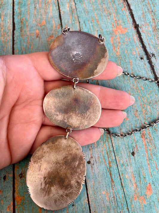 Handcrafted Bumblebee & Sterling Silver Lariat Necklace