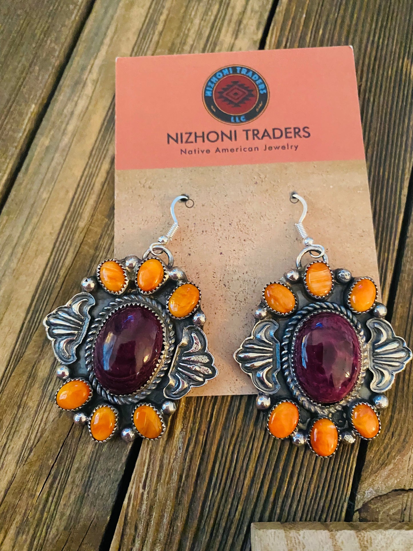 Handcrafted Multicolor Spiny And Sterling Silver 4 Piece Set by Kevin Billah
