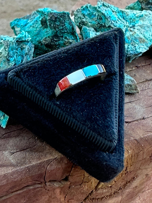 Handcrafted Sterling Silver Multistone Stacker Band