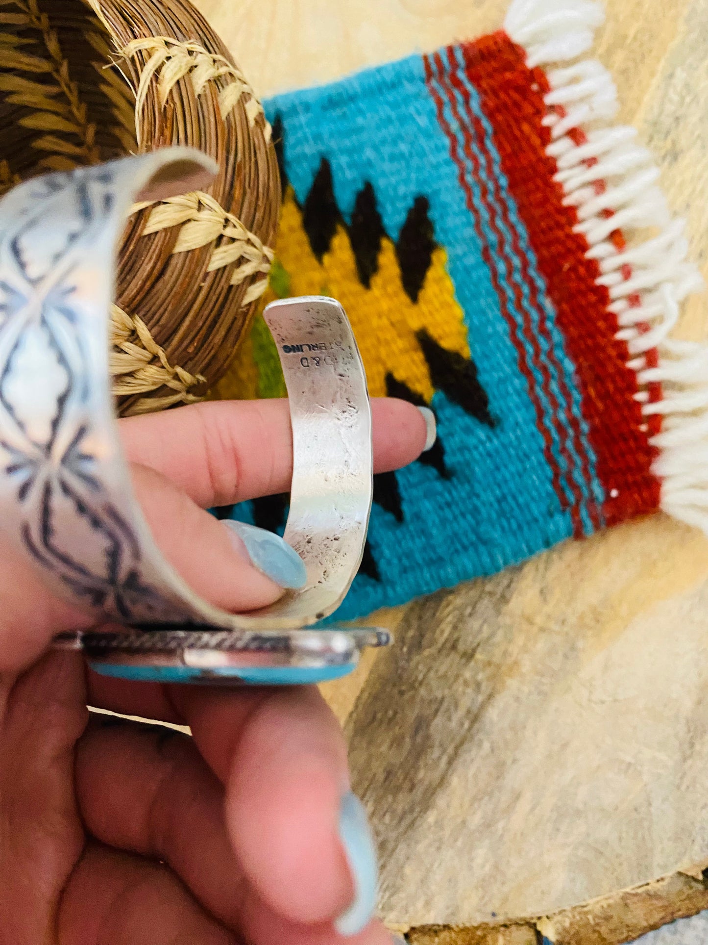 Handcrafted Sterling Silver & Turquoise Cuff Bracelet