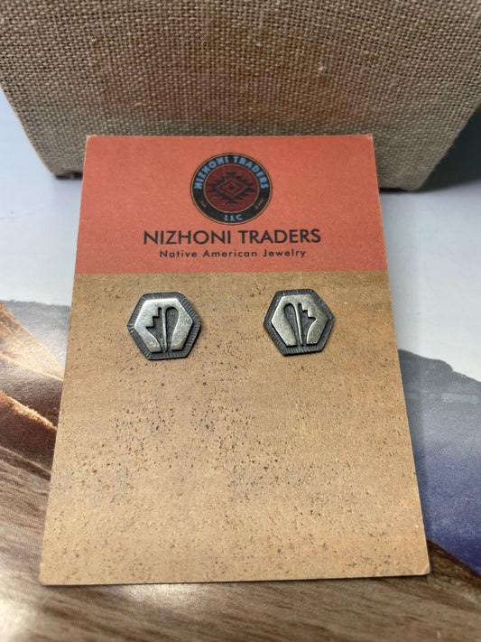 Handcrafted Sterling Silver Stud Earrings