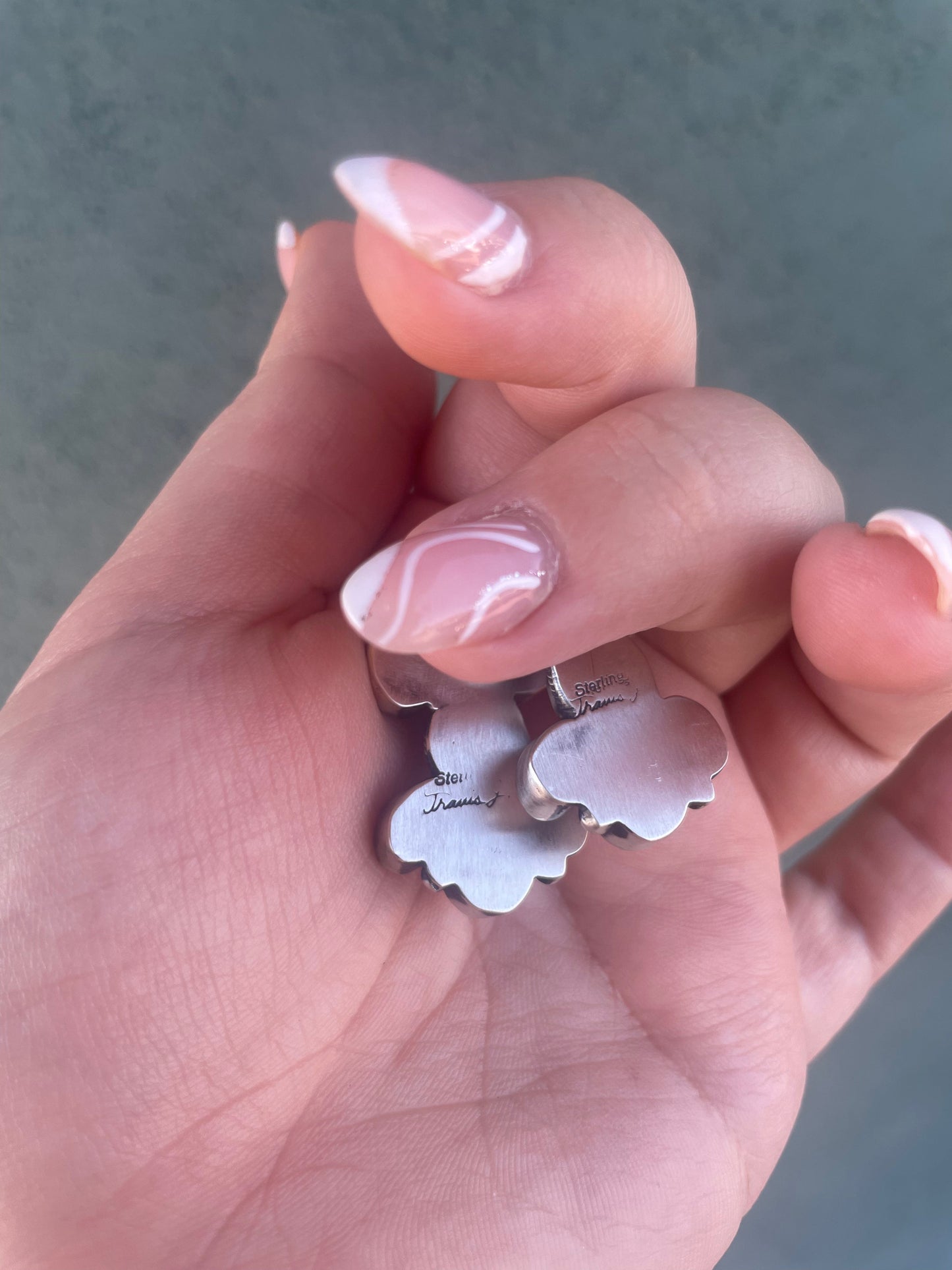 Handcrafted Queen Pink Conch Shell And Sterling Silver Necklace Earrings Set By Travis J