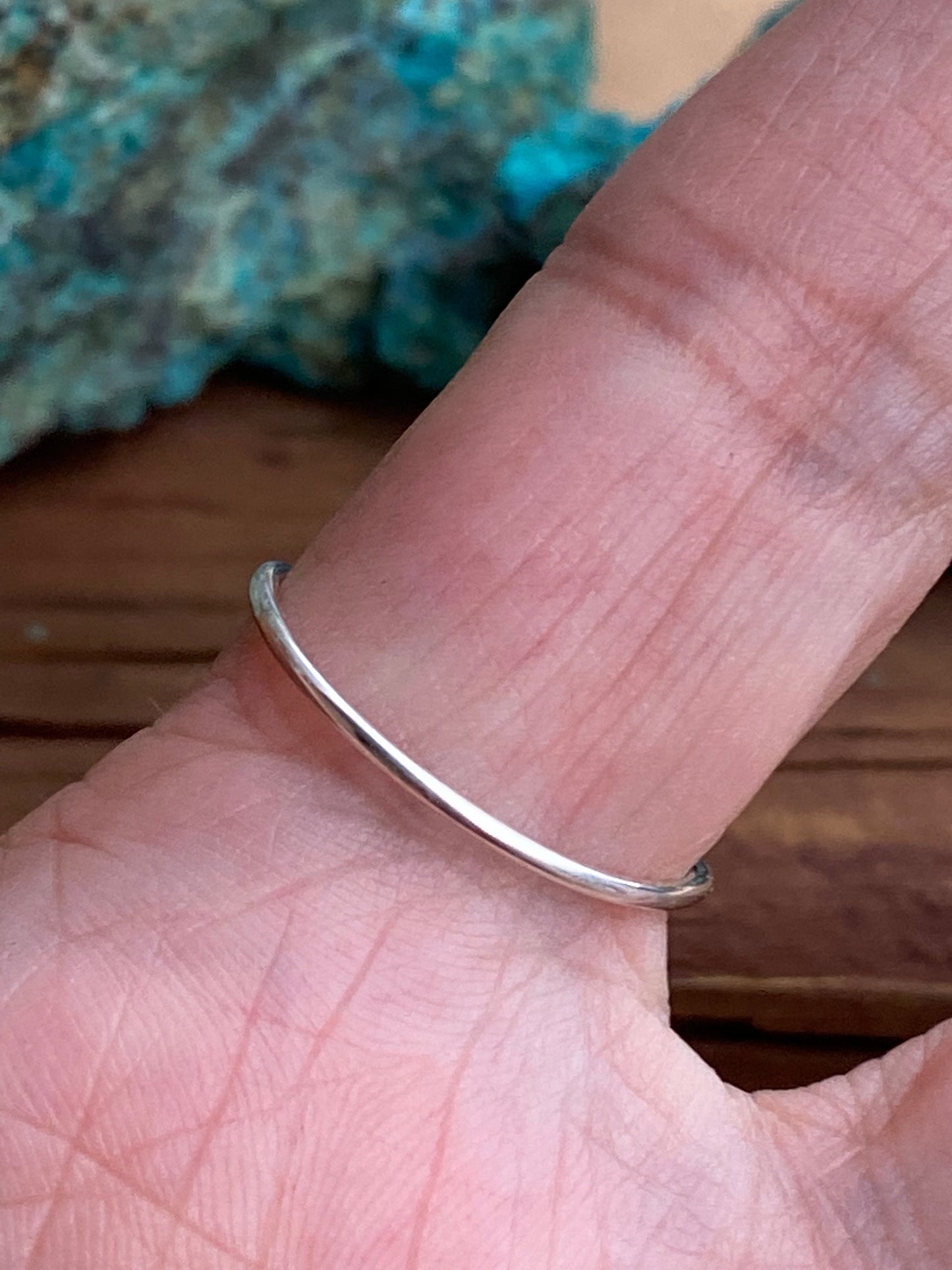 Handcrafted Natural Coral & Sterling Silver V Ring