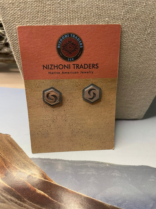 Handcrafted Sterling Silver Stud Earrings