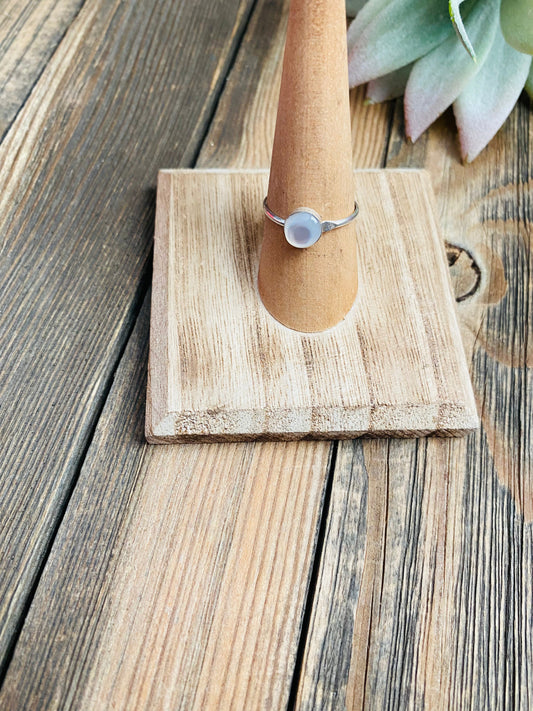 Handcrafted Mother of Pearl & Sterling Silver Ring