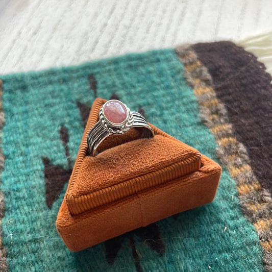 Handcrafted Sterling Silver & Rhodochrosite Single Stone Rings