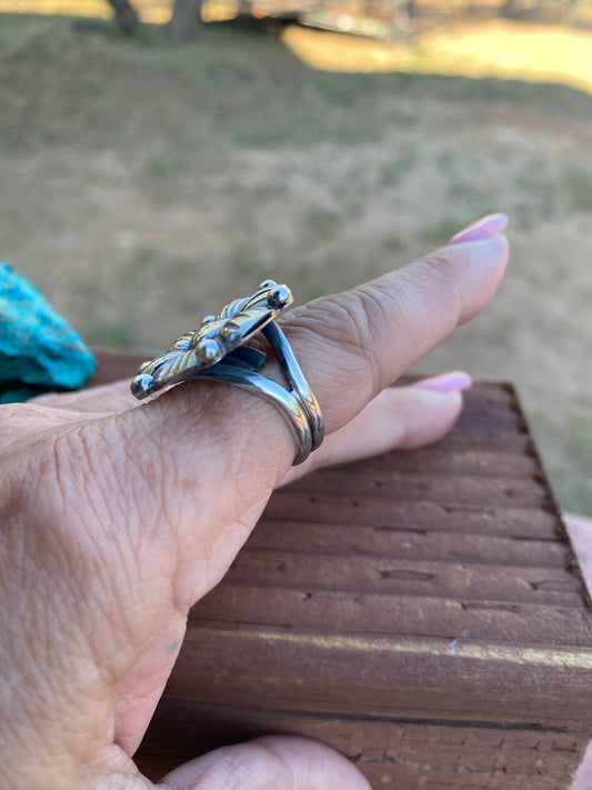 Handcrafted Sterling Silver Adjustable Flower Ring