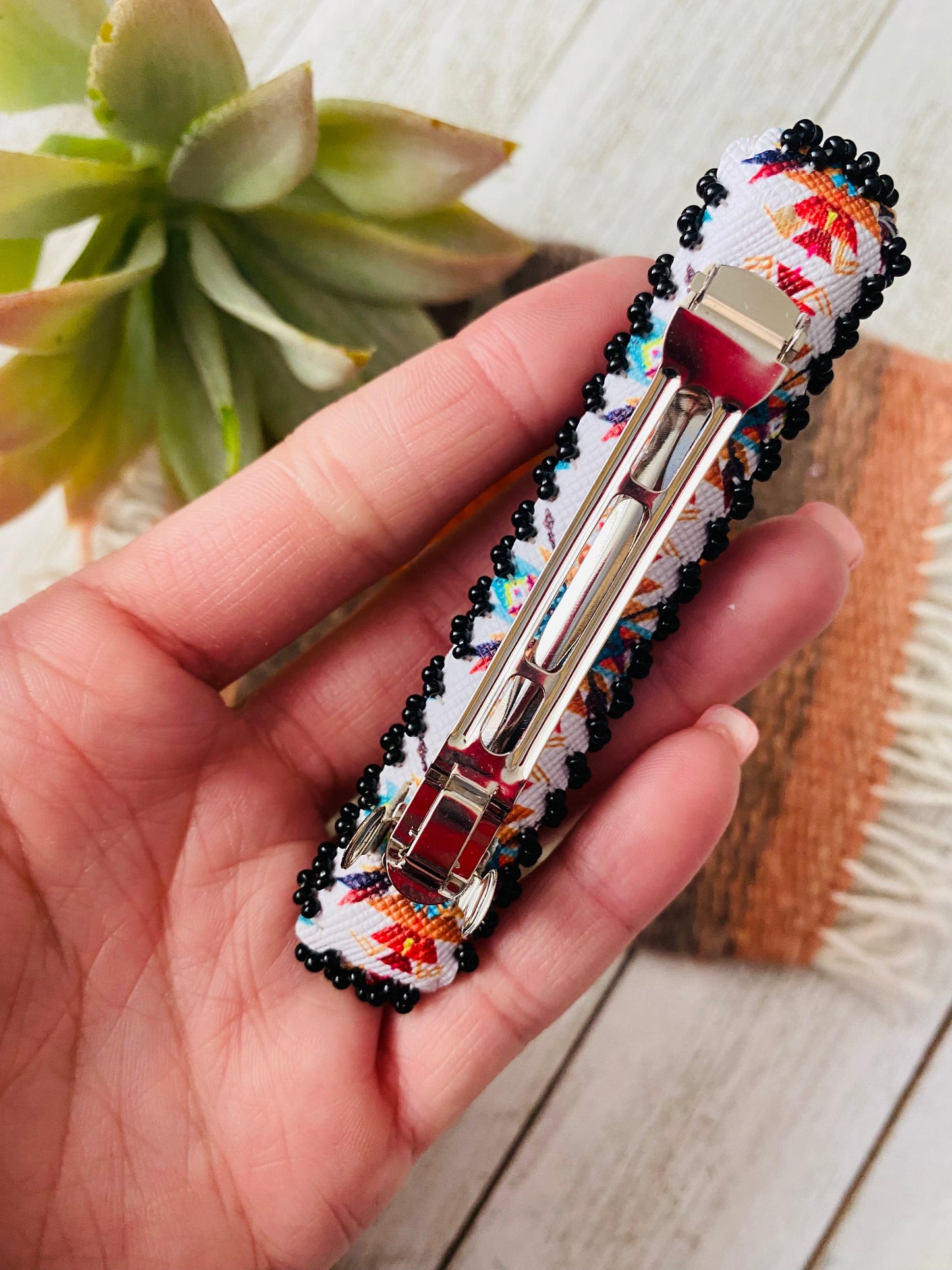 Handcrafted Handmade Beaded Barrette