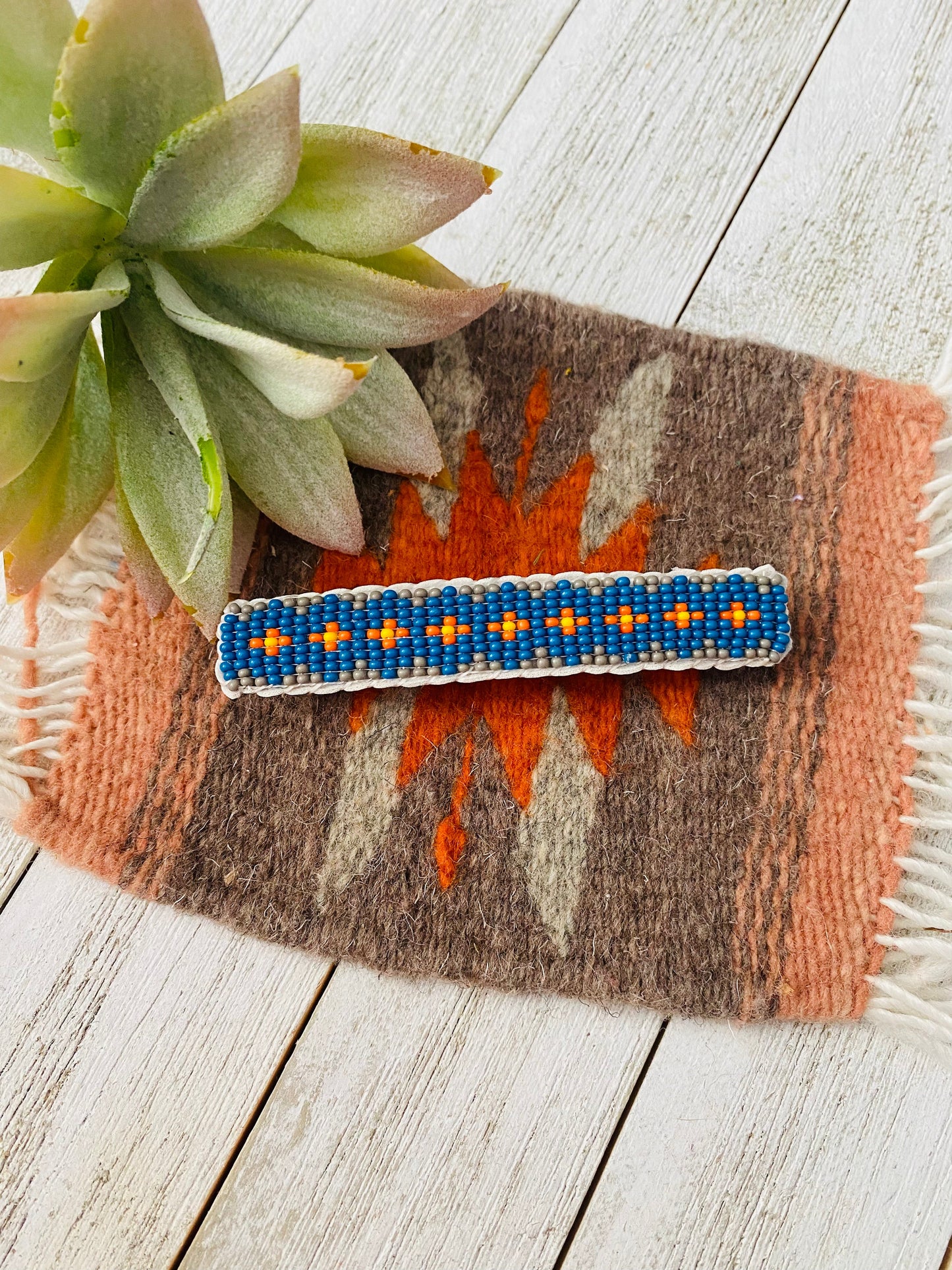 Handcrafted Handmade Beaded Barrette