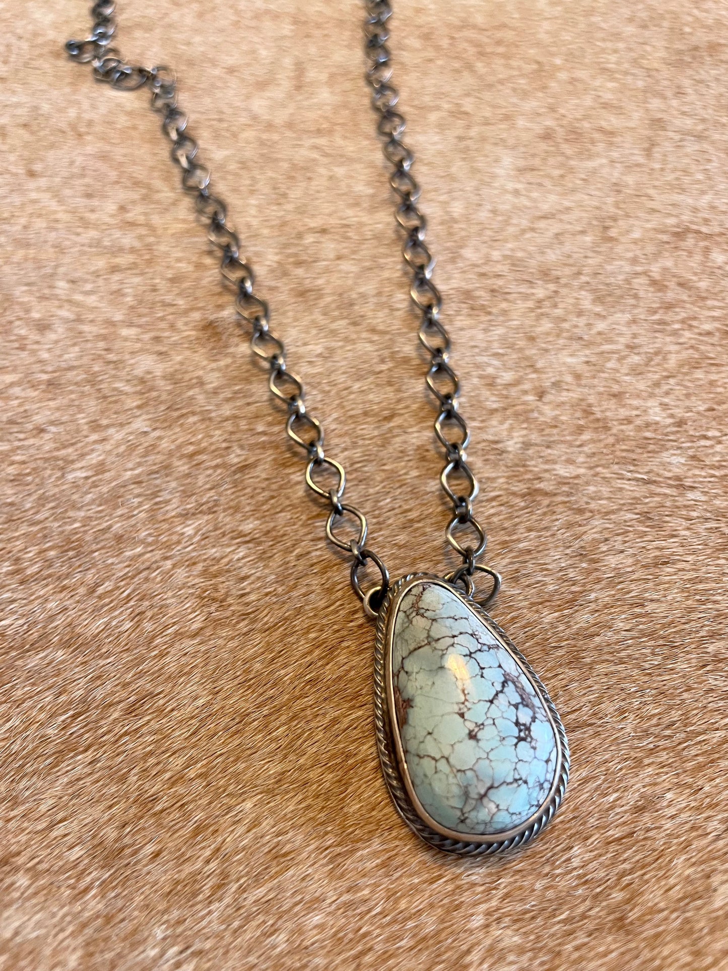 Handcrafted Sterling Silver & Golden Hills Turquoise Necklace
