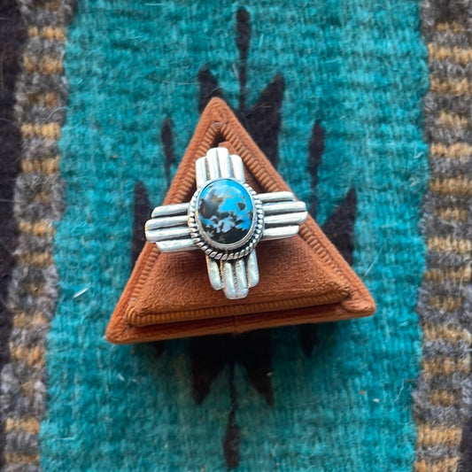 Amazing Zia Sterling Silver & Turquoise Ring Size 9 Signed