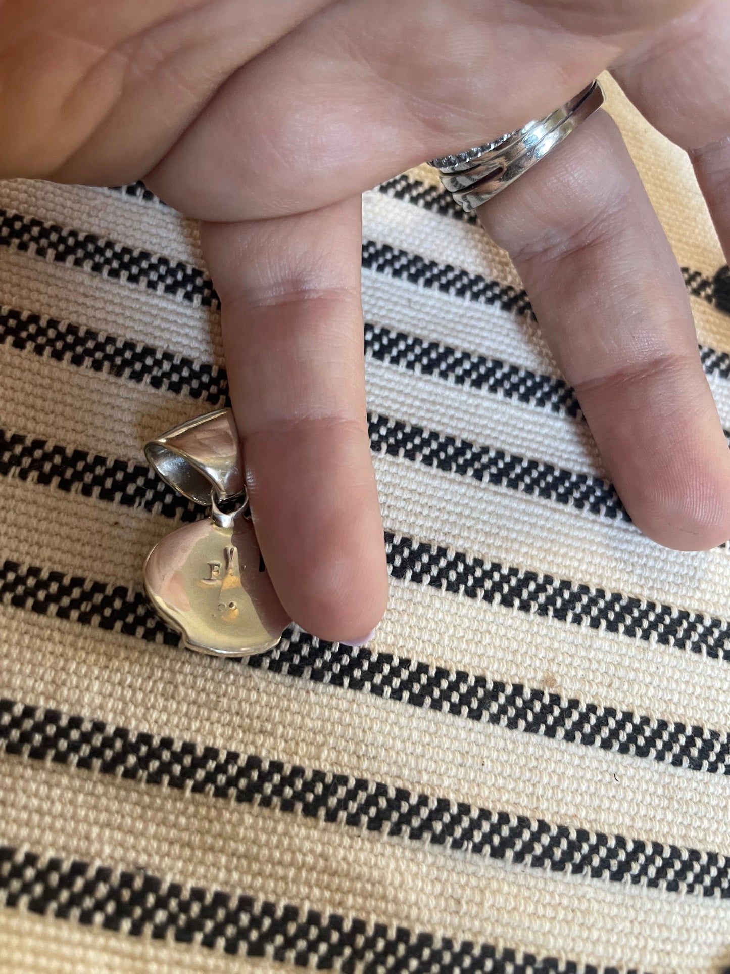 Handcrafted Multi Stone Inlay & Sterling Silver Circle Pendant