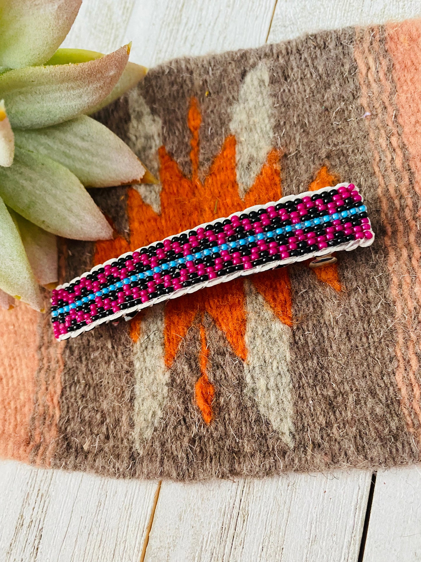 Handcrafted Handmade Beaded Barrette