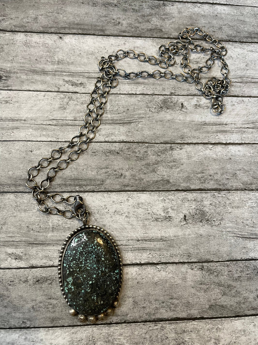 Handcrafted Turquoise And Sterling Silver Necklace