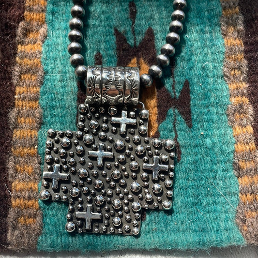 Beautiful Handcrafted Sterling Silver Cross Pendant by Akee Douglas