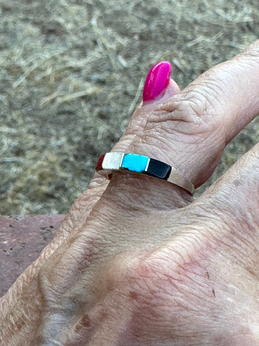 Handcrafted Sterling Silver Multistone Stacker Band