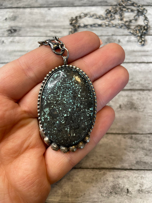 Handcrafted Turquoise And Sterling Silver Necklace