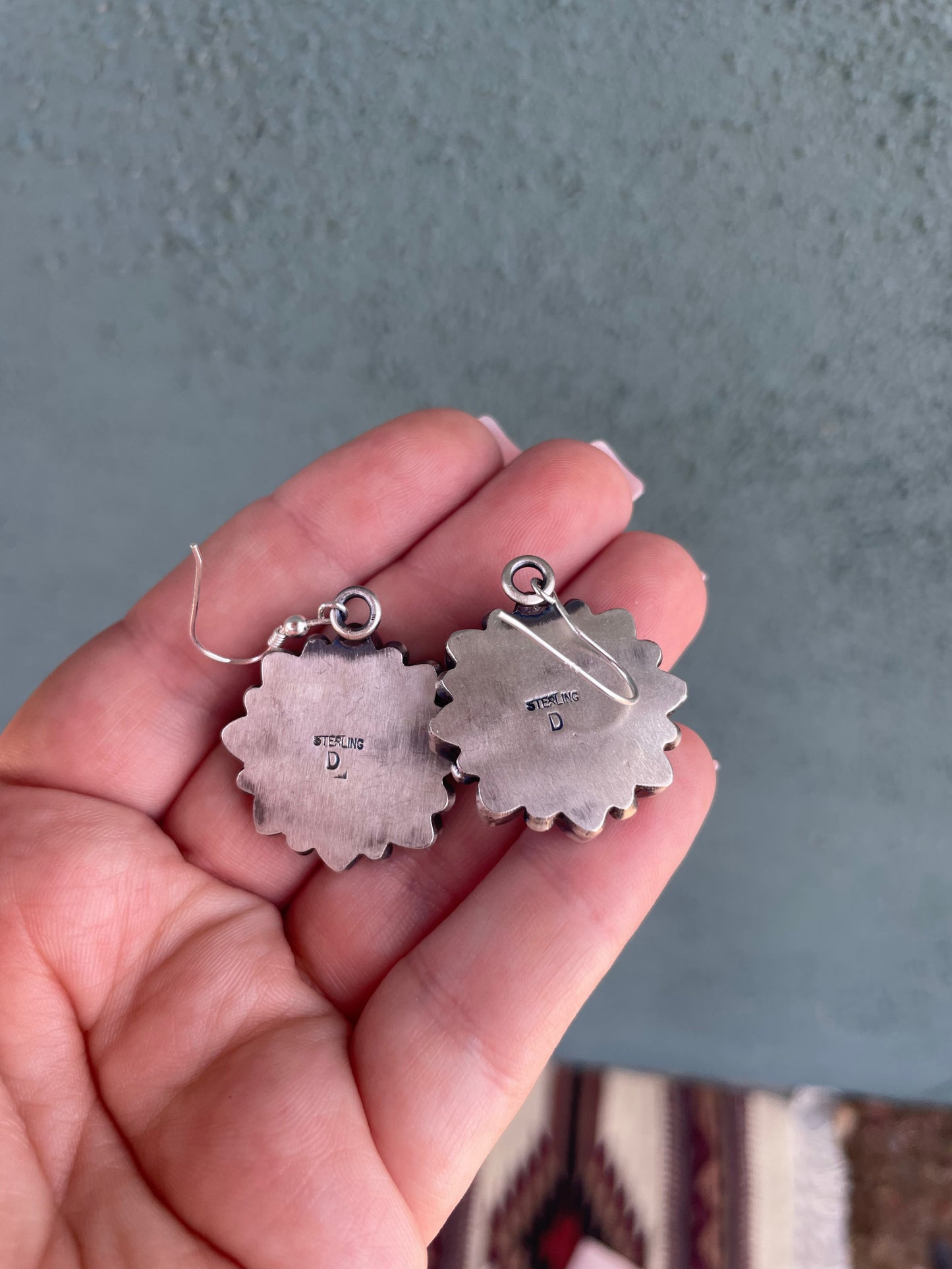 “The Delaney” Handcrafted Queen Pink Conch Shell And Sterling Silver Necklace Earrings Set Signed