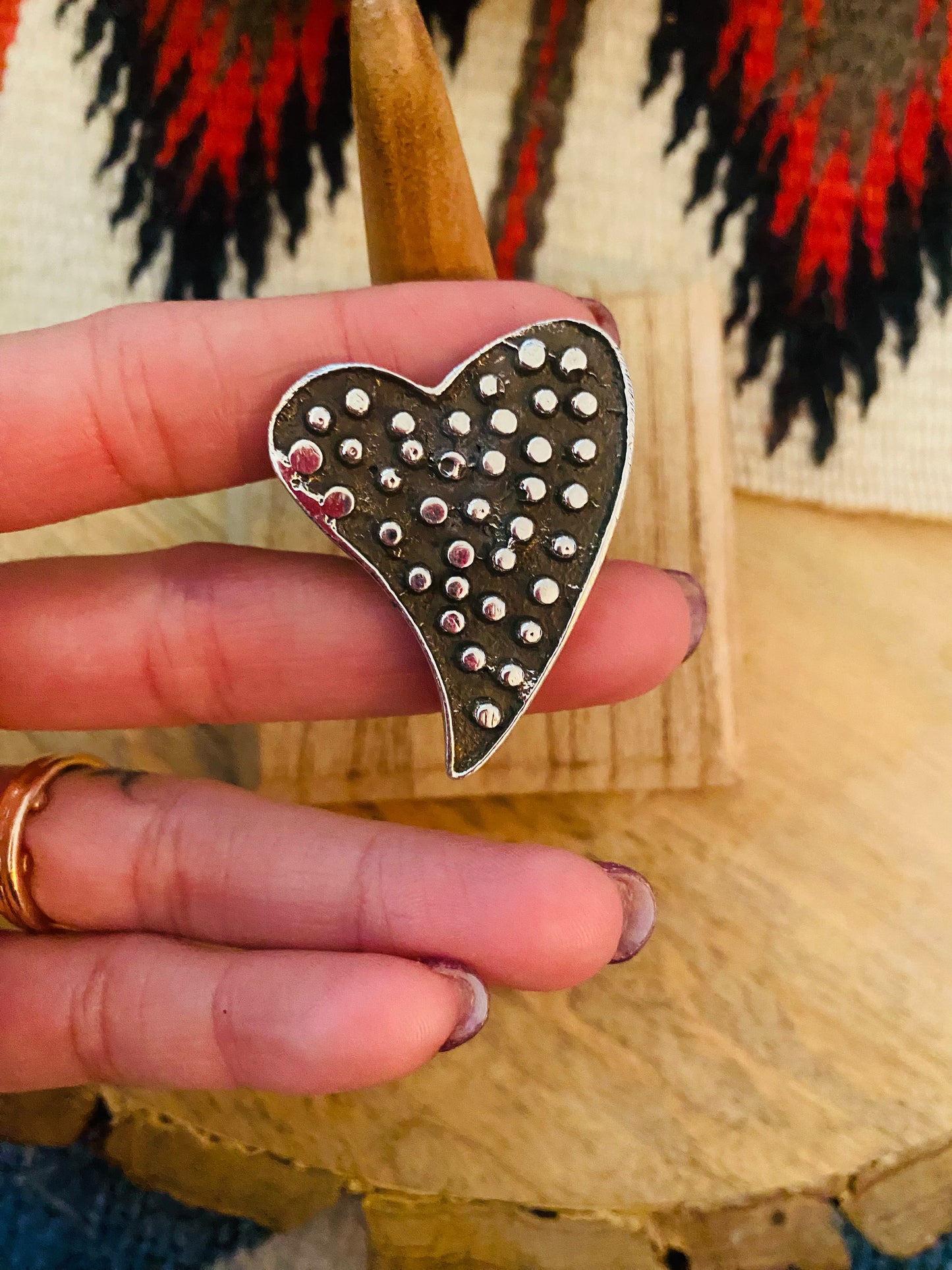 Handcrafted Sterling Silver Heart Ring