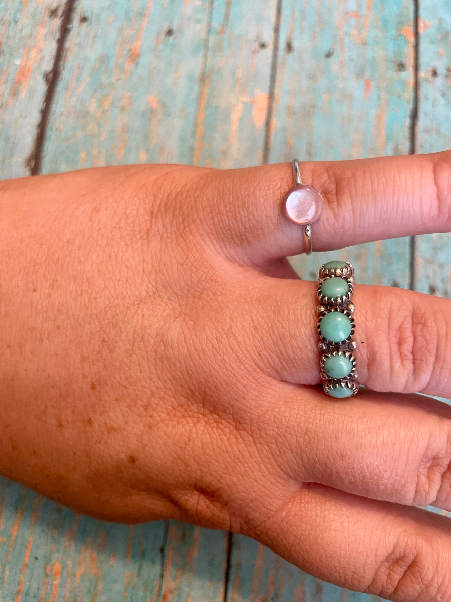 Handcrafted Clear Topaz Stone & Sterling Silver Ring